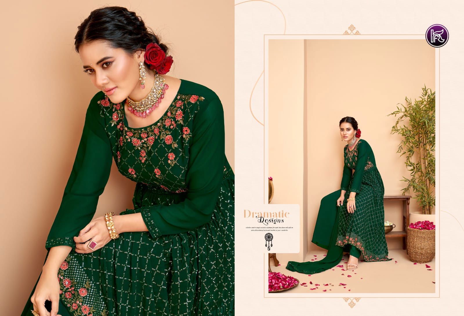 Kala Nayra 50001-50006 Georgette Wholesale Wedding Salwar Suits